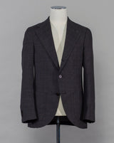 Composition: 73% Wool 27% Linen Lining: 100% Viscose Unlined 3 roll 2 buttoning 2 patch pockets 2 side vents Full canvas Model: GR523 Article: VTE - 604460 Sauma Private Label Panama Jacket / Blue & Brown