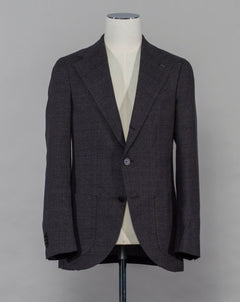 Composition: 73% Wool 27% Linen Lining: 100% Viscose Unlined 3 roll 2 buttoning 2 patch pockets 2 side vents Full canvas Model: GR523 Article: VTE - 604460 Sauma Private Label Panama Jacket / Blue & Brown