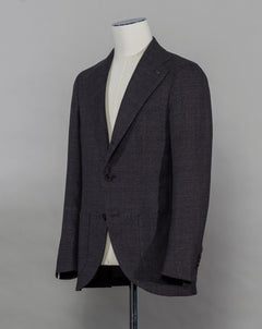 Composition: 73% Wool 27% Linen Lining: 100% Viscose Unlined 3 roll 2 buttoning 2 patch pockets 2 side vents Full canvas Model: GR523 Article: VTE - 604460 Sauma Private Label Panama Jacket / Blue & Brown