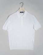 Article: 43110 / 23503 Color: Off-White / 005 Composition: 100% Silk Made in Italy Gran Sasso Silk Polo Shirt / Off-White