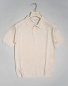 Article: 13136 / 18627 Color: Off-White / 005 Composition: 68% Linen 32% Cotton Made in Italy Gran Sasso Linen & Cotton Heavy Polo / Off-White