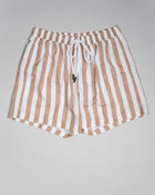 Art. 90101 41400 Col. 157 / Brown & White striped  Gran Sasso Stripes Swim Shorts / Brown