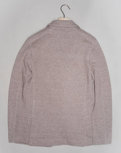 Article: 57156 / 18613 Color: 120 / Light Brown Composition: 68% Linen 32% Cotton Made in Italy Gran Sasso Linen & Cotton Jersey Jacket / Light Brown