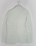 Article: 57156 / 18613 Color: 410 / Light Mint Composition: 68% Linen 32% Cotton Made in Italy Gran Sasso Linen & Cotton Jersey Jacket / Light Mint