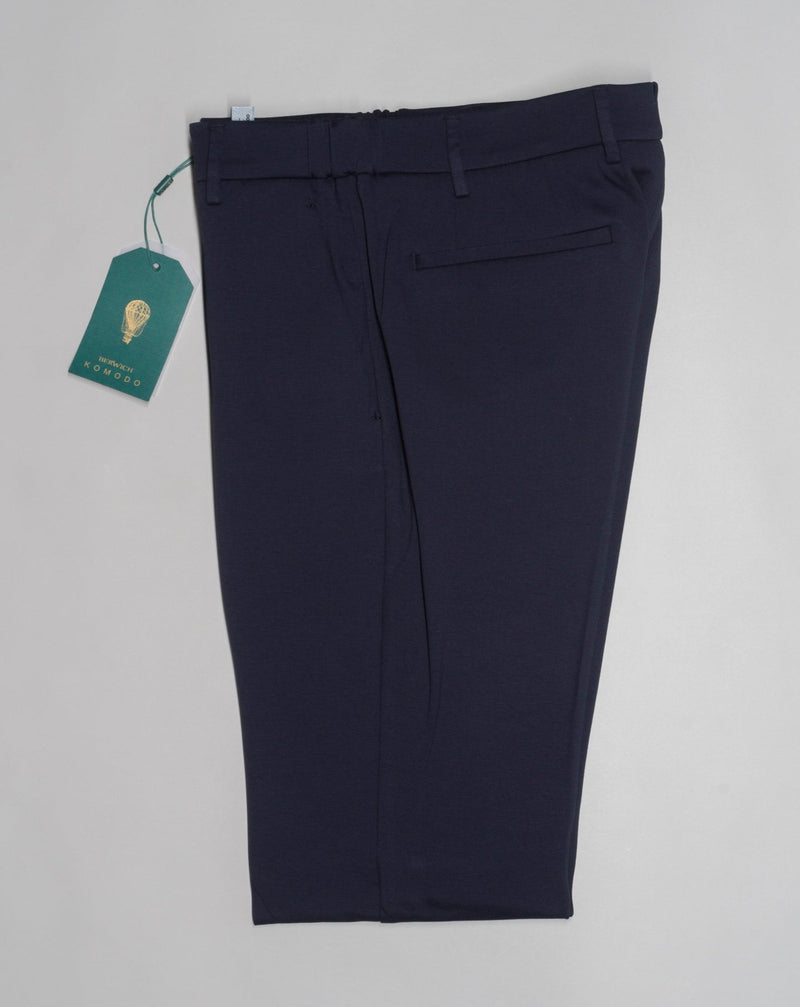 Composition: 60% Viscose 35% Polyamide 5% Elastan  Model: Morello Elax Article: gt1001x Color: Blue Made in Martina Franca, Italy Berwich Morello Elax Stretch Trousers / Blue
