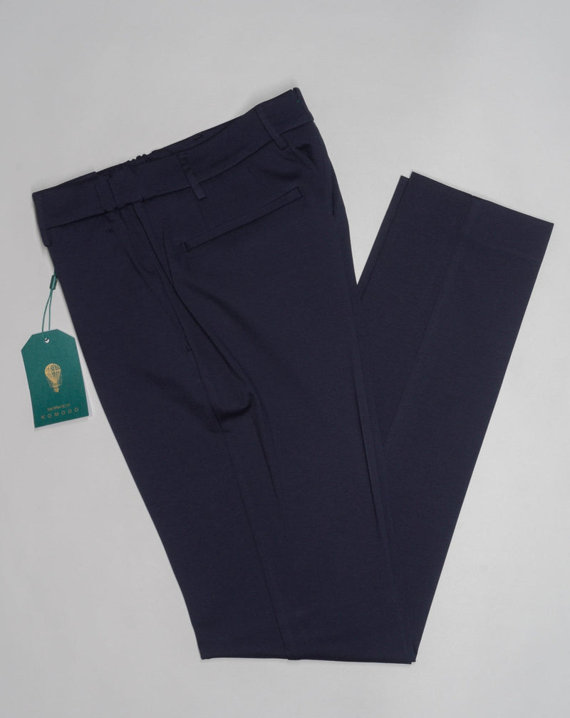 Composition: 60% Viscose 35% Polyamide 5% Elastan  Model: Morello Elax Article: gt1001x Color: Blue Made in Martina Franca, Italy Berwich Morello Elax Stretch Trousers / Blue