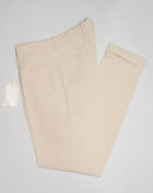 Article: 323051 Color: Light Beige / 33 Composition: 64% Tencel 32% Cotton 4% Elastan Briglia Garment Dyed Chinos / Chalk White 1 Pleat in front Slanted side pockets Beltloops Beautiful color and broken in look and feel achieved by Garment dying process Made in Naples, Italy Briglia Garment Dyed Chinos / Light Beige