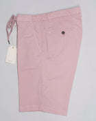 Briglia casual bermudas with drawstrings and elastic adjustments on both sides. Style: Malibu Art 323051 Composition:   64% Tencel, 32% Cotton, 4% Elastan Color: 69 / Dusty Rose Flat front with drawstrings  Elastic  integrated adjuster on both side Made in Naples, Italy