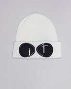 Model: AC016A 727A Color: 103 White C.P. Company Cotton Goggle Beanie / Gauze White