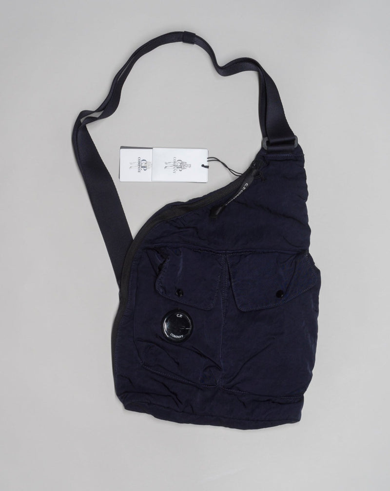 Model: AC213A 5269G Color: 888 / Total Eclipse  'C.P. Company Nylon B Single Strap Rucksack / Total Eclipse
