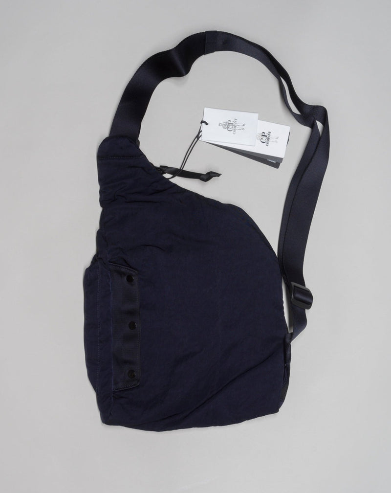 Model: AC213A 5269G Color: 888 / Total Eclipse  'C.P. Company Nylon B Single Strap Rucksack / Total Eclipse