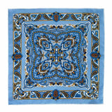 Serà Fine Silk Mediterranean Silk Pocket Square / Light Blue