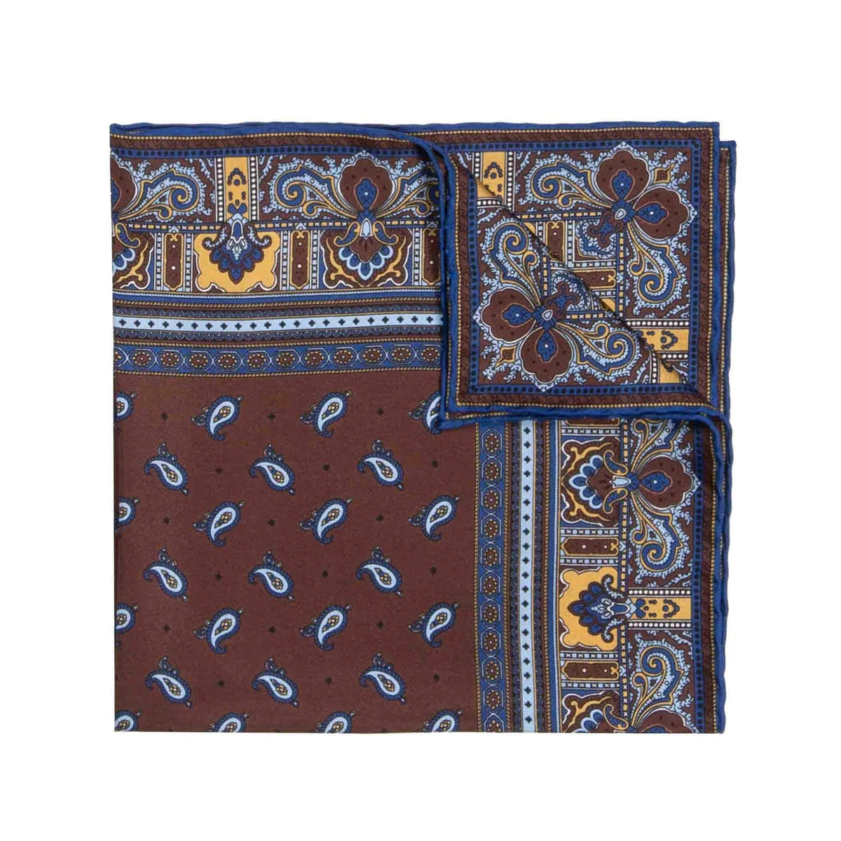 Serà Fine Silk Chocolate Recioto Pocket Square / Brown