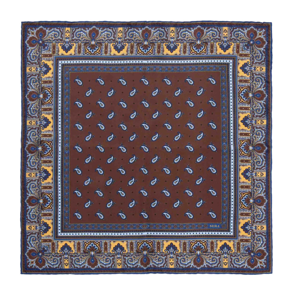 Serà Fine Silk Chocolate Recioto Pocket Square / Brown