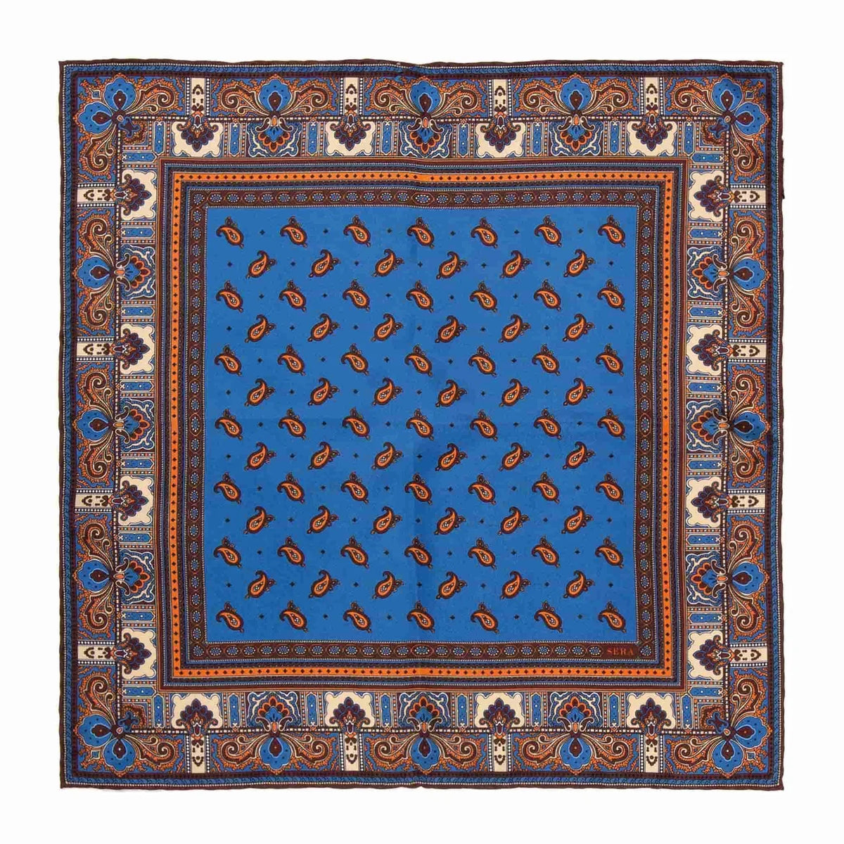 Serà Fine Silk Recioto Pocket Square / Tobacco
