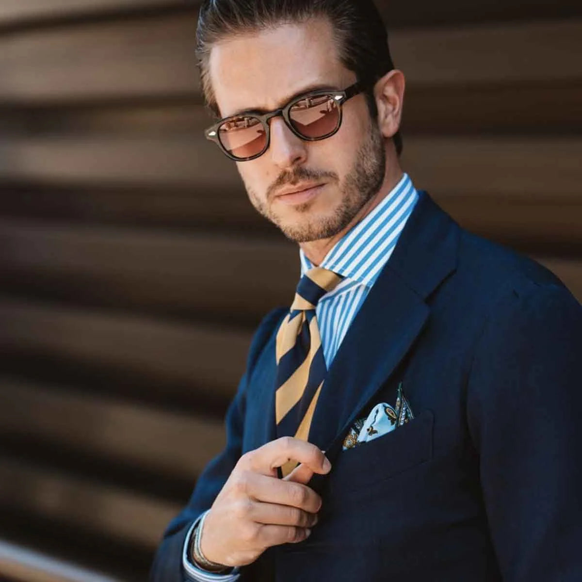 Serà Fine Silk Recioto Pocket Square / Vanilla