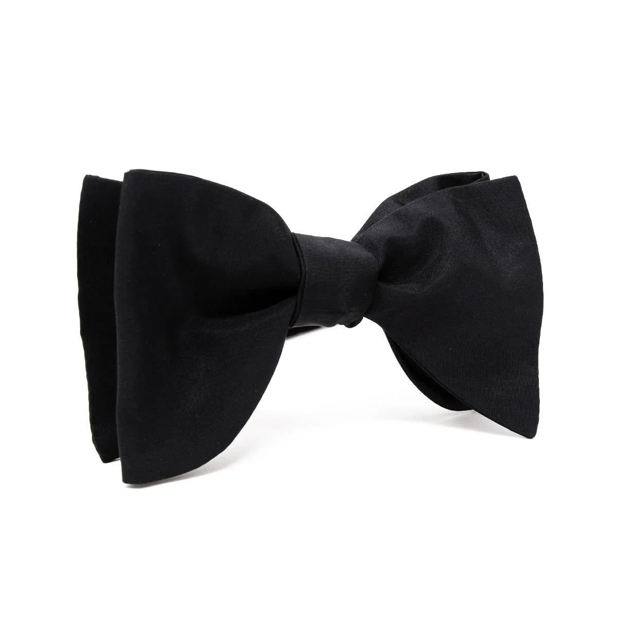 Serà Fine Silk Self-Tie Silk Butterfly Bow Tie / Black