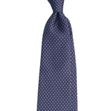 Serà Fine Silk Silk Tie with Micro Rombs Pattern / Brown