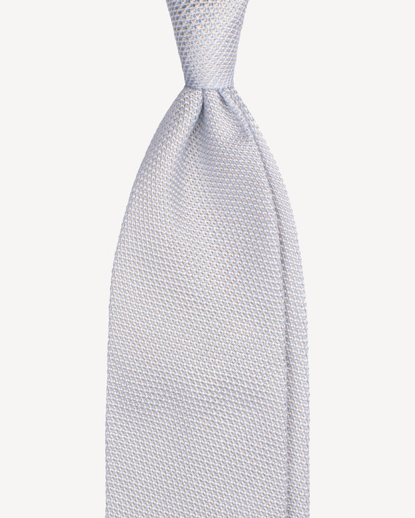 Viola Milano Grenadine Garza Fina Unlined Silk Tie / Ice Blue