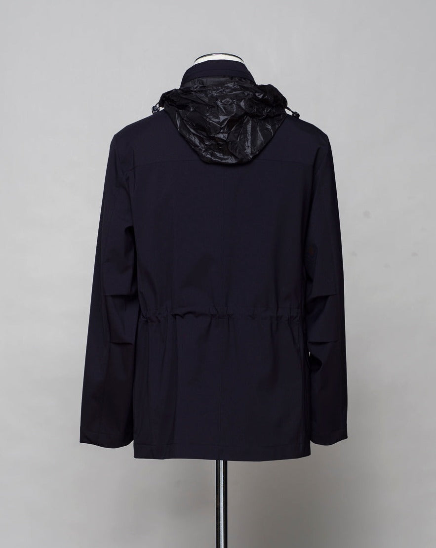 <ul> <li>Outer fabric: 91% Polyester 9% Polyurethane</li> <li>Lining: 100% Polyamide</li> <li>Color: Navy / 89</li> <li>Article: S06MUC781</li> </ul>