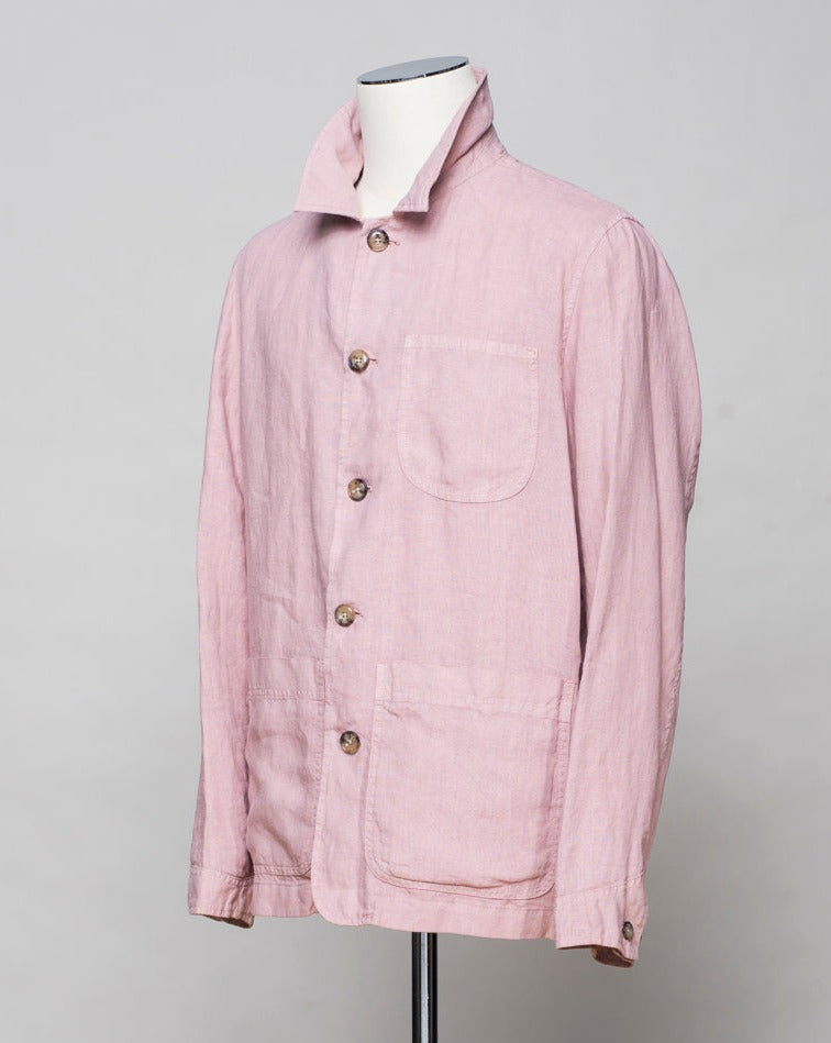 <ul> <li data-mce-fragment="1">Shirt Jacket, aka. Shacket</li> <li data-mce-fragment="1">Composition: 100% Linen</li> <li data-mce-fragment="1">Garment dyed</li> <li data-mce-fragment="1">Article: 2457300</li> <li data-mce-fragment="1">Model: Jacket (Constantin)</li> <li data-mce-fragment="1">Color: 82 / Dusty Rosa</li> <li data-mce-fragment="1">3 patch pockets</li> <li data-mce-fragment="1">Made in Italy Altea Linen Shirt Jacket / Rosa</li> </ul>