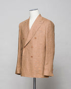 Gaiola Double-Breasted Puppytooth Jacket / Caramel