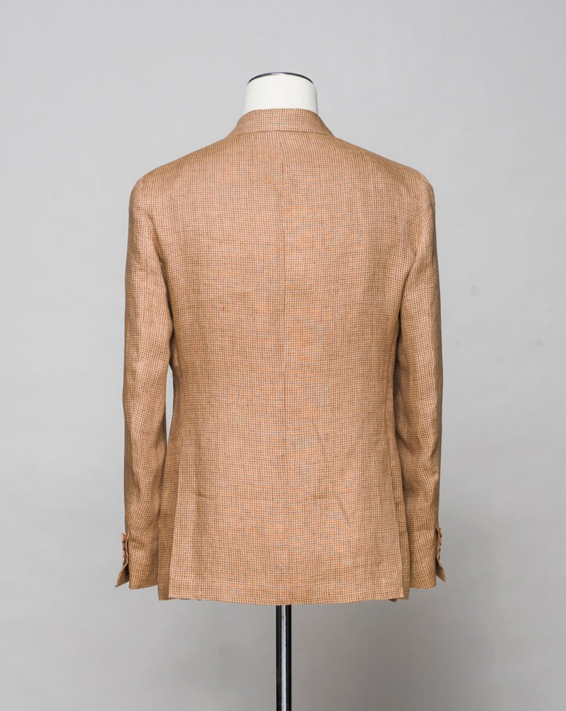 Gaiola Double-Breasted Puppytooth Jacket / Caramel