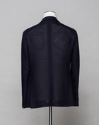 <div>Hopsack jersey jacket from Sauma 20 anniversary capsule collection. Crafted in Martina Franca, Italy by Tagliatore.</div> <ul> <li>Natural stretch hopsack jersey jacket</li> <li>Composition: 72% Silk 28% Virgin wool</li> <li>Article: 440038 U</li> <li>Modello: Sauma 20 / Monte Carlo / 1SMC22K</li> <li>Color: Navy / B3085</li> <li>Unconstructed</li> <li>Unlined</li> <li>2 Buttons</li> <li>Notch lapel</li> <li>Patch pockets</li> <li>Side vents</li> <li>Made in Martina Franca, Italy</li> </ul>