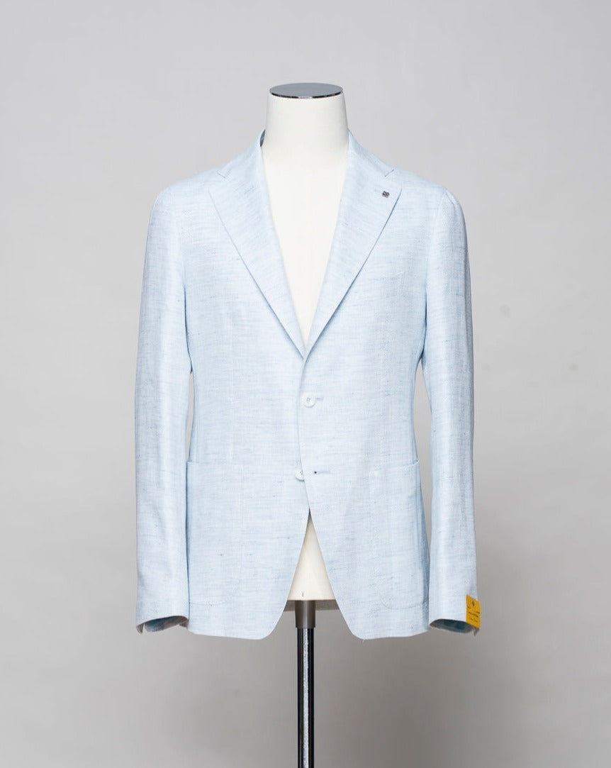 Composition: 50% Cotton 27% Linen 13% Silk 7% Virgin Wool 3% Viscose. Modello: Monte Carlo / 1SMC22K. Color: Light Beige / A1270. Unconstructed shoulder. Unlined. 2 Buttons. Notch lapel. Patch pockets. Side vents. Made in Martina Franca, Italy