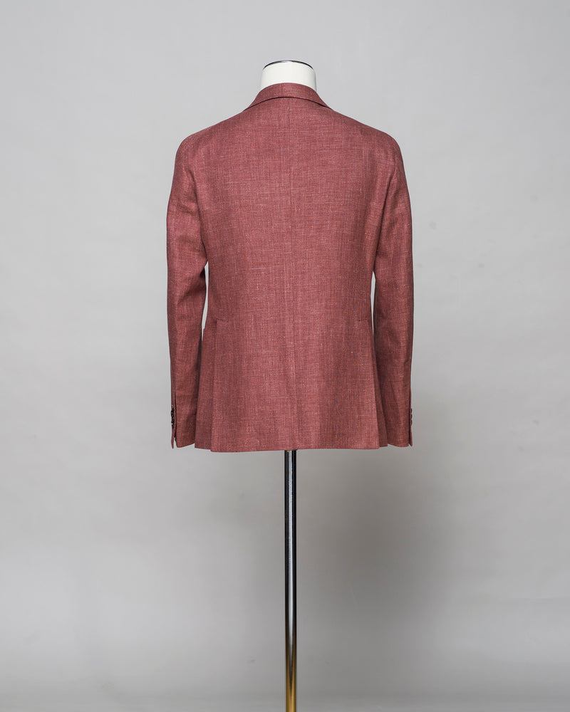 Tagliatore Linen & Cotton Jacket / Dark Coral