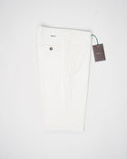 <div> <div>Berwich Morello with a little silk added to the fabric for a soft and luxurious touch.</div> <div>Great summer chinos. </div> </div> <ul> <li>Composition: 88% Cotton 10% Silk 2% Elastan</li> <li>Model: Morello-GD (Garment dyed)</li> <li>Article: tf0599x</li> <li>Color: Panna</li> <li>Made in Martina Franca, Italy</li> </ul>