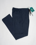 <ul> <li>Model: Spiaggia 1p</li> <li>100% Linen</li> <li>Color: Navy</li> <li>Made in Martina Franca, Puglia, Italy Berwich Spiaggia Drawstring Linen Trousers / Navy</li> </ul>