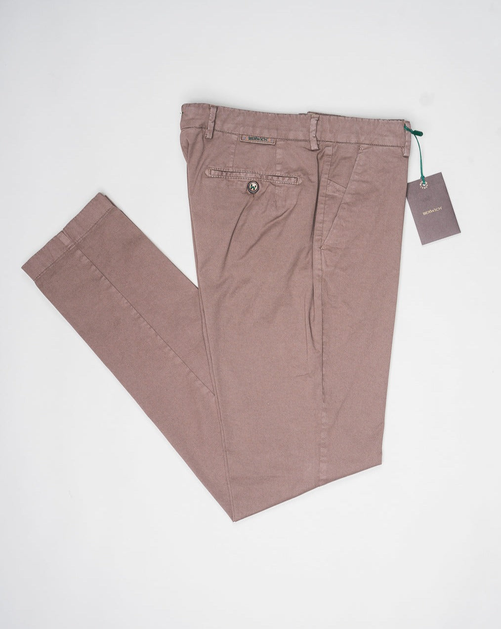 Model: Morello GD. Article: xgab. Composition: 98% Cotton, 2% Elastane. Color: Noce. Made in Martina Franca, Italy