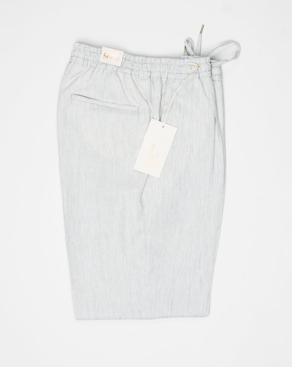 <ul> <li data-mce-fragment="1">Article: 324118</li> <li data-mce-fragment="1">Color: Light Grey / 40</li> <li data-mce-fragment="1">Composition: 100% Linen</li> <li data-mce-fragment="1">Single pleat</li> <li data-mce-fragment="1">Slanted side pockets</li> <li data-mce-fragment="1">Drawstring</li> <li data-mce-fragment="1">Made in Naples, Italy</li> </ul>