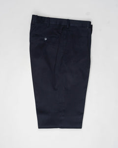 Composition: 98% Cotton 2% Lyocell. Model: B1P. Article: TP00810. Color: 6650 / Navy De Petrillo Cotton Trousers / Navy