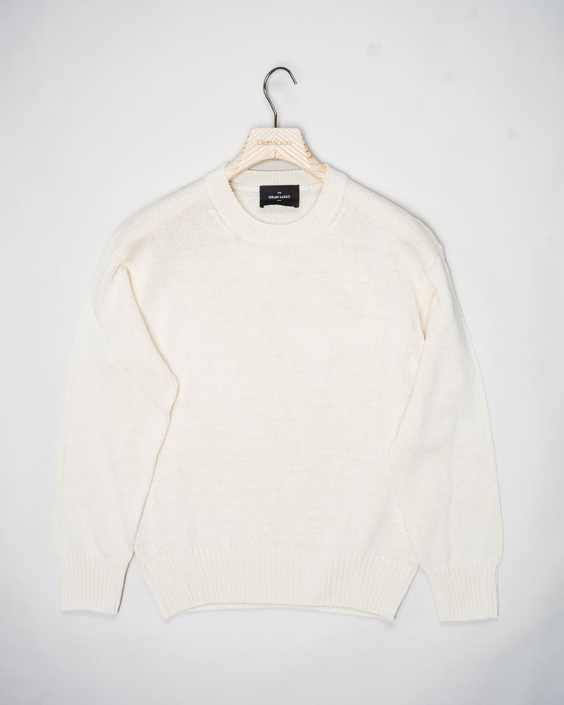 Gran Sasso Heavy Cotton Knit / Off White