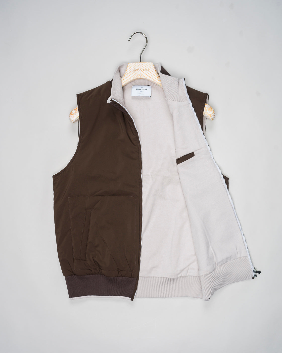 Gran Sasso Zipped Vest / Brown