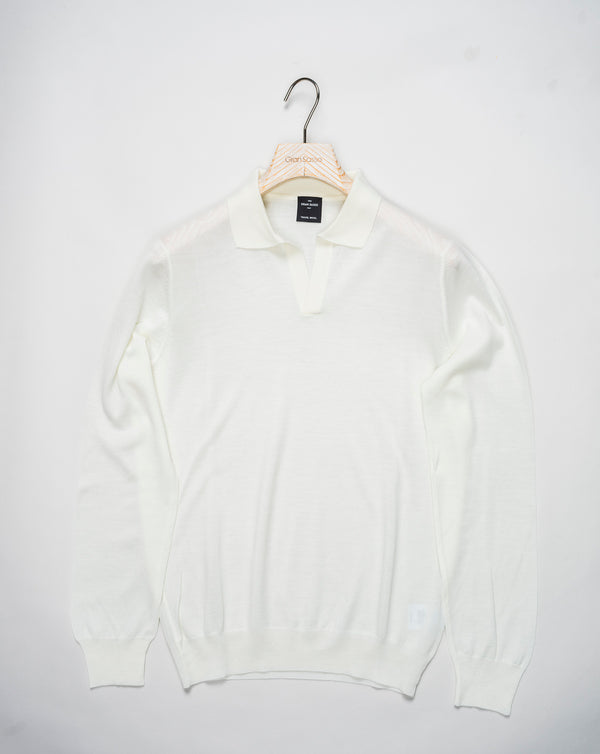 Gran Sasso Long Sleeve Capri Collar Knit / Off White