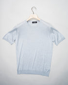 Gran Sasso Knitted Silk T-Shirt / Light Grey