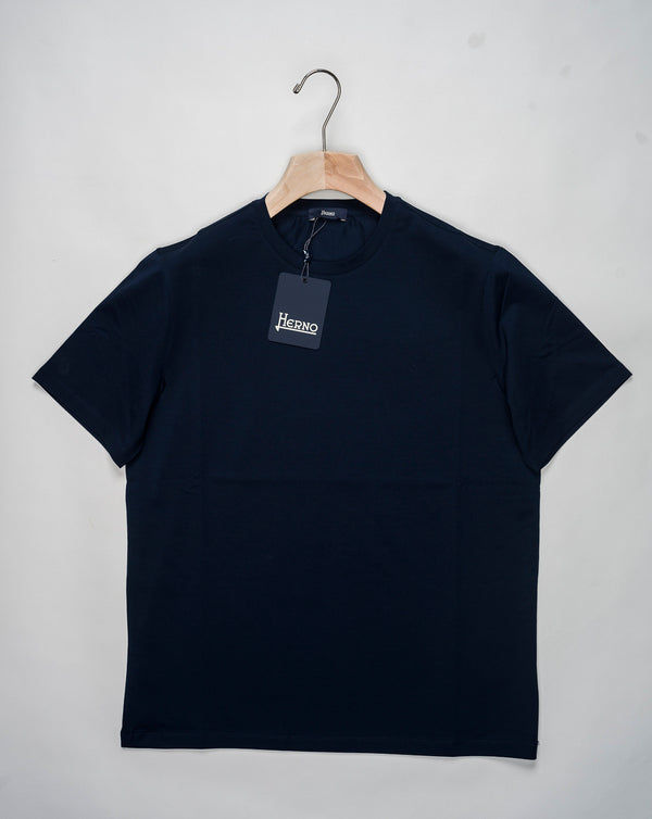 Herno Superfine Cotton Stretch T-Shirt / Navy