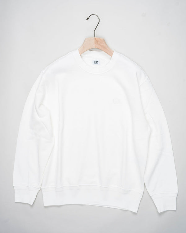 <ul> <li>Article: 16CMSS098B 110044G</li> <li>Composition: 100% Cotton</li> <li>Color: 103 / Gauze White</li> <li>Garment dyed C.P. Company Diagonal Fleece Sweatshirt / Gauze White</li> </ul>