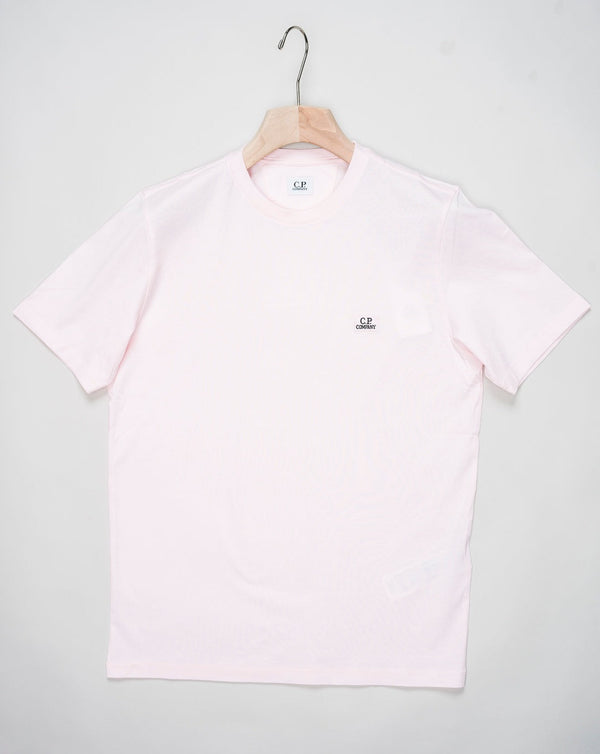 C.P. Company 30/1 Jersey Embroidered Logo T-Shirt / Heavenly Pink