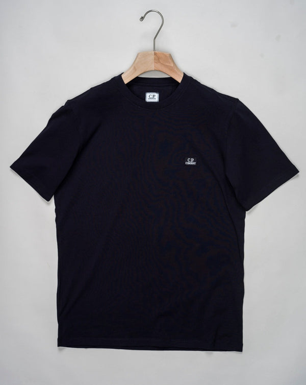 C.P. Company 30/1 Jersey Embroidered Logo T-Shirt / Total Eclipse