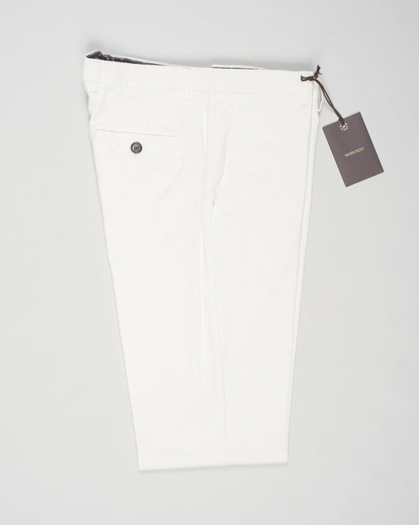 Model: Vulcano23-GD
Article: ts0001x
Composition:&nbsp;98% Cotton, 2% Elastane
Color: Ecru
Made in Martina Franca, Italy Berwich Garment Dyed Cotton Chinos / Ecru