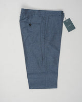 Composition: 51% Virgin wool(natural stretch) 44% Cotton 5% Silk
Model: Vulcano23
Article: gb1678
Color: Blue
Made in Martina France, Puglia, Italy Berwich Birdseye Trousers / Blue