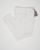 Composition: 100% Linen
Model: chiaia long-GD
Article: dg0270
Color: Pomice
Made in Martina France, Puglia, Italy Berwich Single Pleat Linen Trousers / Pomice