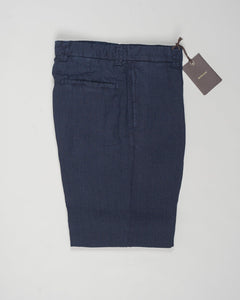 Composition: 100% Linen
Model: chiaia long-GD
Article: dg0270
Color: Indigo
Made in Martina France, Puglia, Italy Berwich Single Pleat Linen Trousers / Indigo