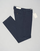 Article: 325008
Color: Navy / 11
Composition: 98% Cotton 2% Elastan
Model: Soho
Flat front
Slanted side pockets
Beltloops
Beautiful color and broken in look and feel achieved by Garment dying process
Regular fit
1/2 hem 19.5 cm (Size 50)
Made in Naples, Italy
