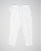 Article: 325118
Color: White / 150
Composition: 100% Linen
Pleated front
Slanted side pockets
Beltloops

Made in Naples, Italy 
