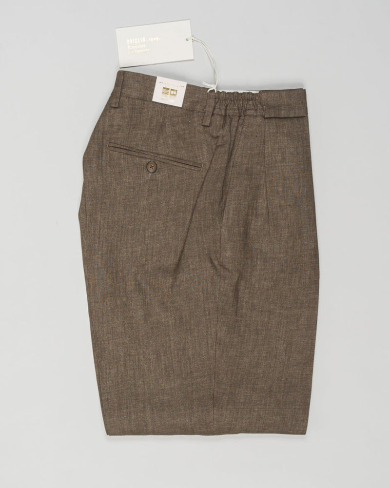Article: 325118
Color: Light Brown / 46
Composition: 100% Linen
Pleated front
Slanted side pockets
Beltloops

Made in Naples, Italy&nbsp;
